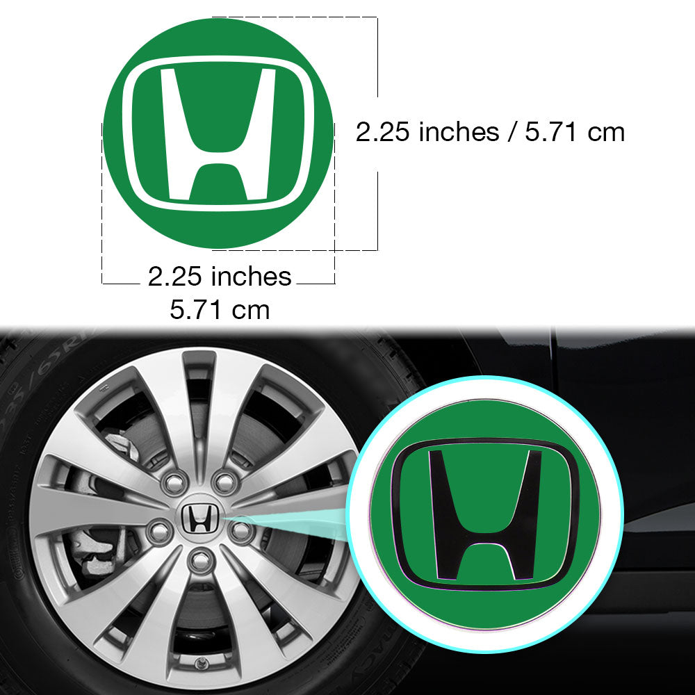 Honda Civic Accord CRV VTEC Si Jant Kapağı için IPG Dekoratif Koruyucu Dış Logo Amblem Sticker Etiket Aksesuar Vinil (Jant kapağı çapı:2.25" inç - 4 Set)