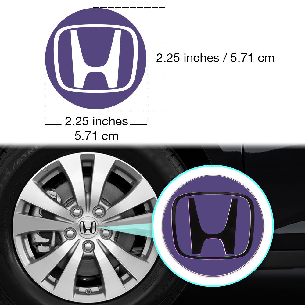 Honda Civic Accord CRV VTEC Si Jant Kapağı için IPG Dekoratif Koruyucu Dış Logo Amblem Sticker Etiket Aksesuar Vinil (Jant kapağı çapı:2.25" inç - 4 Set)