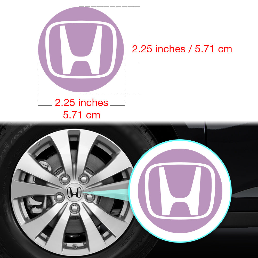 Honda Civic Accord CRV VTEC Si Jant Kapağı için IPG Dekoratif Koruyucu Dış Logo Amblem Sticker Etiket Aksesuar Vinil (Jant kapağı çapı:2.25" inç - 4 Set)