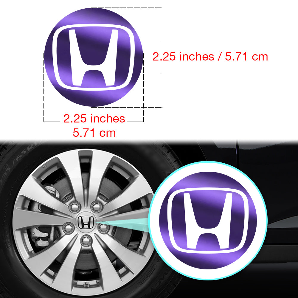 Honda Civic Accord CRV VTEC Si Jant Kapağı için IPG Dekoratif Koruyucu Dış Logo Amblem Sticker Etiket Aksesuar Vinil (Jant kapağı çapı:2.25" inç - 4 Set)