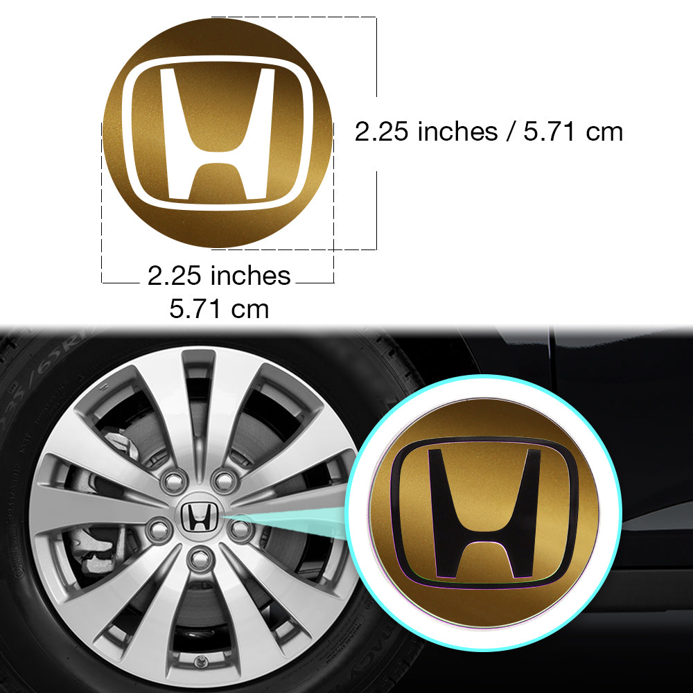 Honda Civic Accord CRV VTEC Si Jant Kapağı için IPG Dekoratif Koruyucu Dış Logo Amblem Sticker Etiket Aksesuar Vinil (Jant kapağı çapı:2.25" inç - 4 Set)