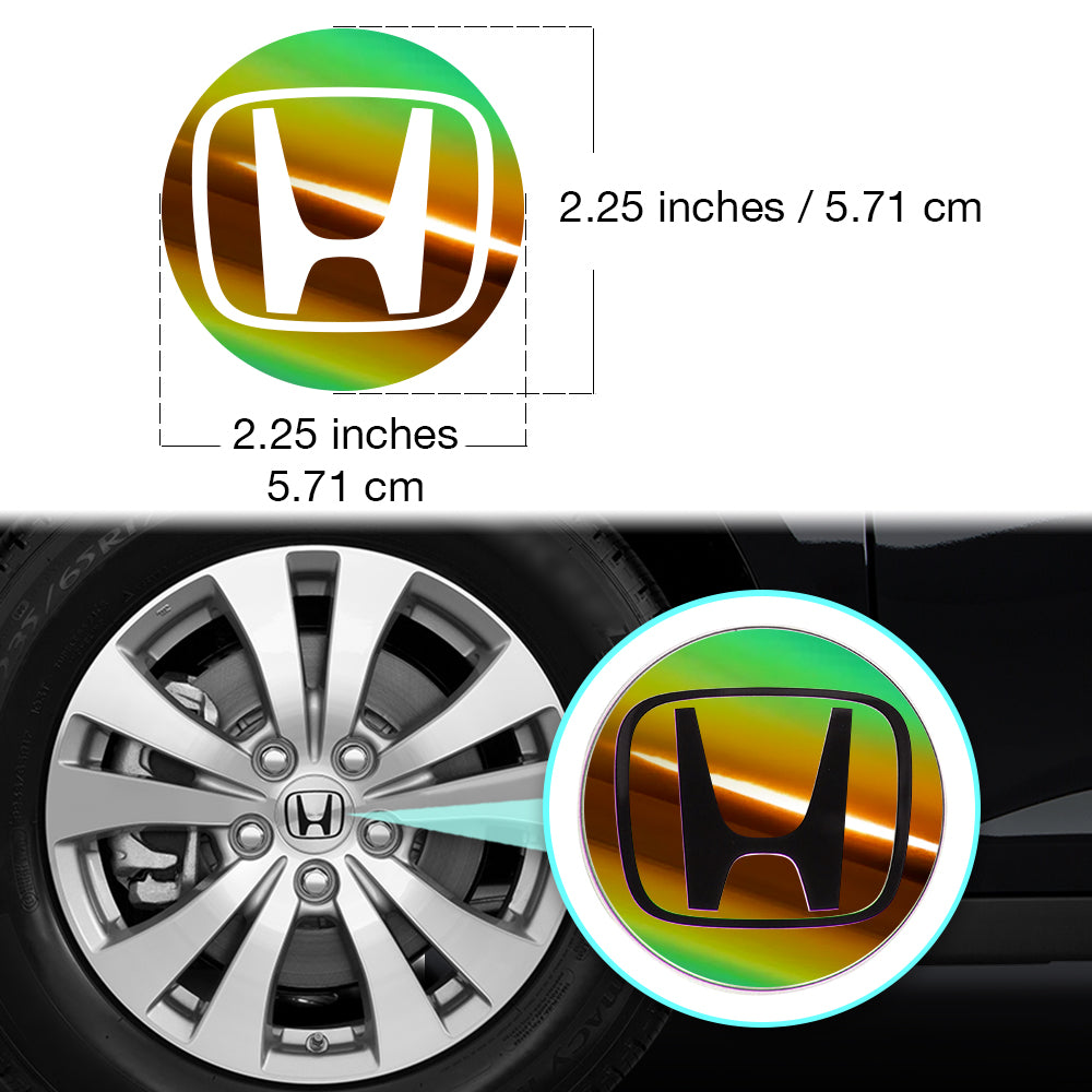 Honda Civic Accord CRV VTEC Si Jant Kapağı için IPG Dekoratif Koruyucu Dış Logo Amblem Sticker Etiket Aksesuar Vinil (Jant kapağı çapı:2.25" inç - 4 Set)