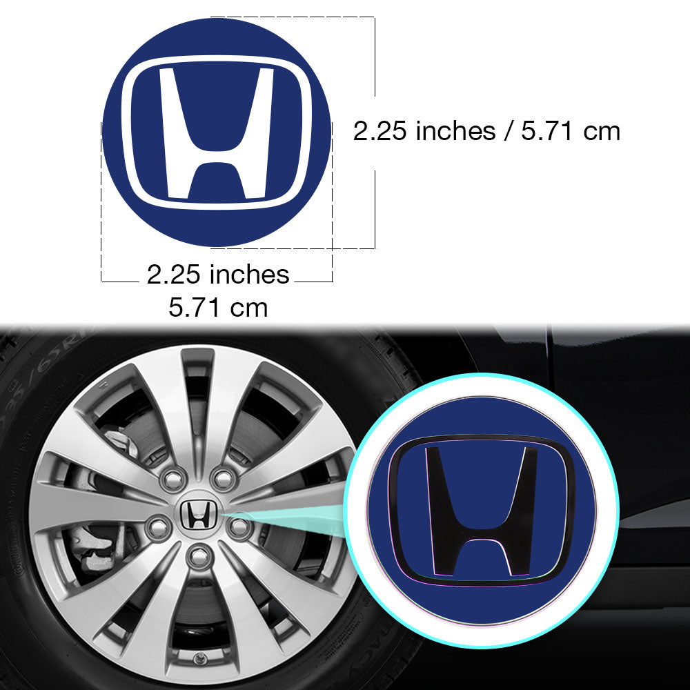 Honda Civic Accord CRV VTEC Si Jant Kapağı için IPG Dekoratif Koruyucu Dış Logo Amblem Sticker Etiket Aksesuar Vinil (Jant kapağı çapı:2.25" inç - 4 Set)