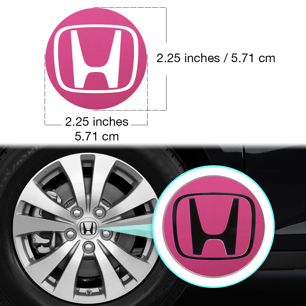 Honda Civic Accord CRV VTEC Si Jant Kapağı için IPG Dekoratif Koruyucu Dış Logo Amblem Sticker Etiket Aksesuar Vinil (Jant kapağı çapı:2.25" inç - 4 Set)