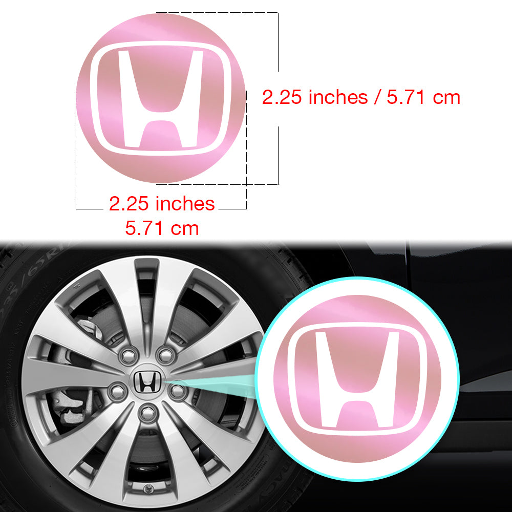 Honda Civic Accord CRV VTEC Si Jant Kapağı için IPG Dekoratif Koruyucu Dış Logo Amblem Sticker Etiket Aksesuar Vinil (Jant kapağı çapı:2.25" inç - 4 Set)