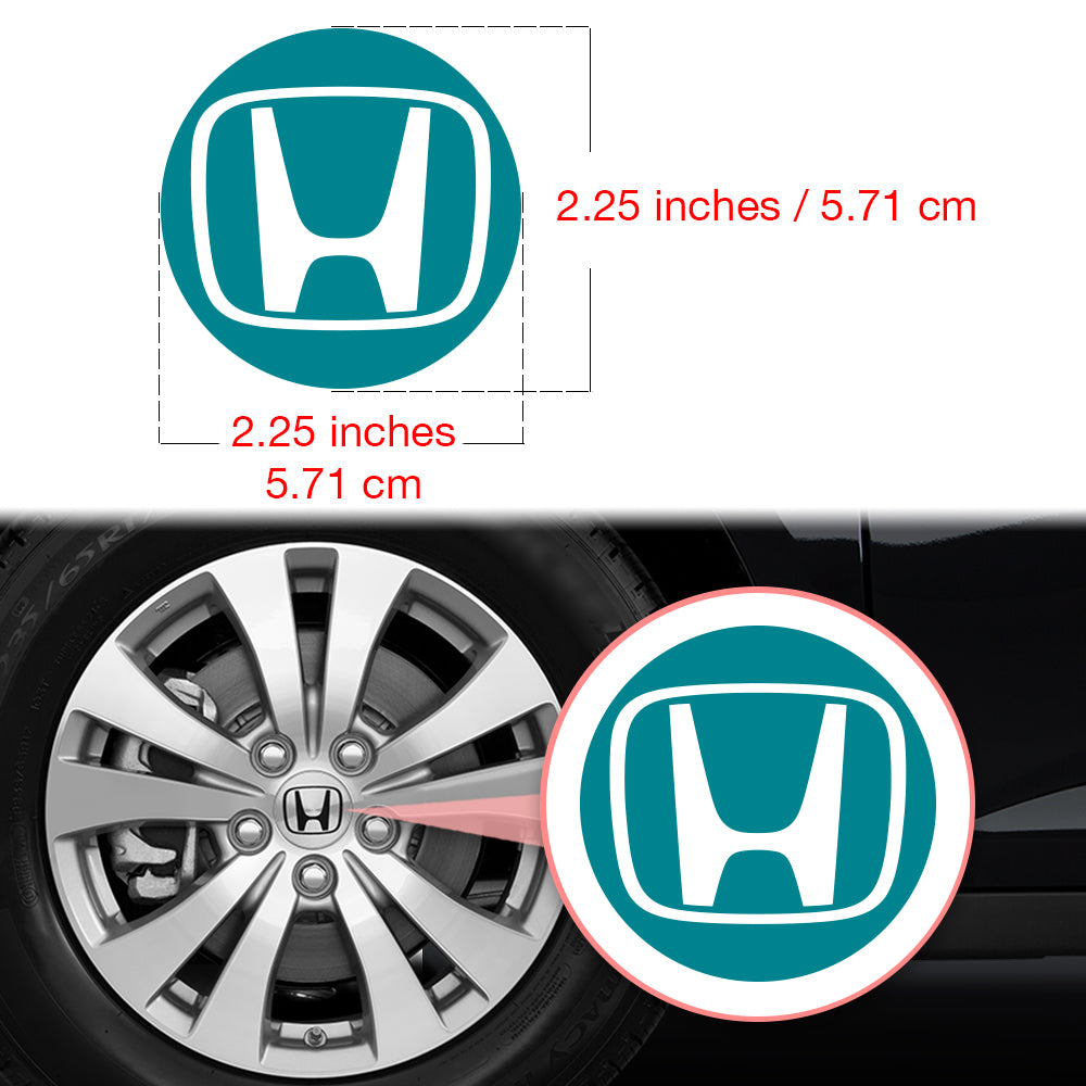 Honda Civic Accord CRV VTEC Si Jant Kapağı için IPG Dekoratif Koruyucu Dış Logo Amblem Sticker Etiket Aksesuar Vinil (Jant kapağı çapı:2.25" inç - 4 Set)