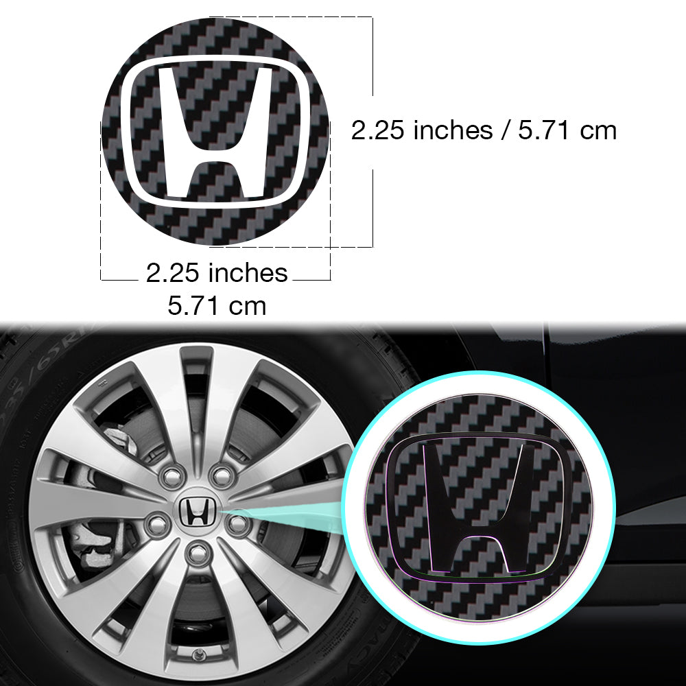 Honda Civic Accord CRV VTEC Si Jant Kapağı için IPG Dekoratif Koruyucu Dış Logo Amblem Sticker Etiket Aksesuar Vinil (Jant kapağı çapı:2.25" inç - 4 Set)