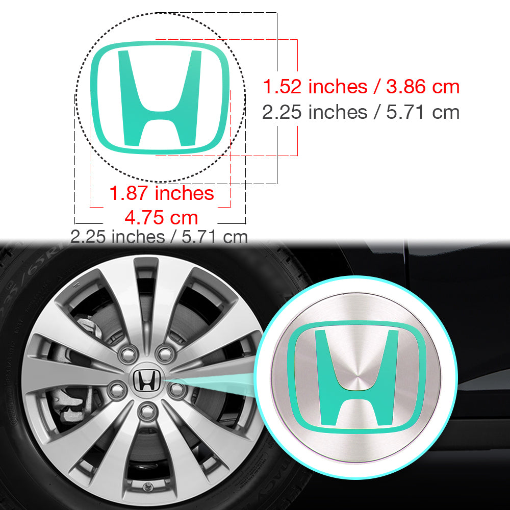 Honda Civic Accord CRV VTEC Si Jant Kapağı için IPG Dekoratif Koruyucu İç Logo Amblem Sticker Etiket Aksesuar Vinil (Jant kapağı çapı:2.25" inç - 4 Set)