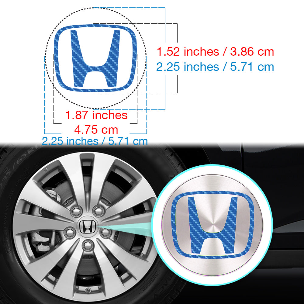 Honda Civic Accord CRV VTEC Si Jant Kapağı için IPG Dekoratif Koruyucu İç Logo Amblem Sticker Etiket Aksesuar Vinil (Jant kapağı çapı:2.25" inç - 4 Set)