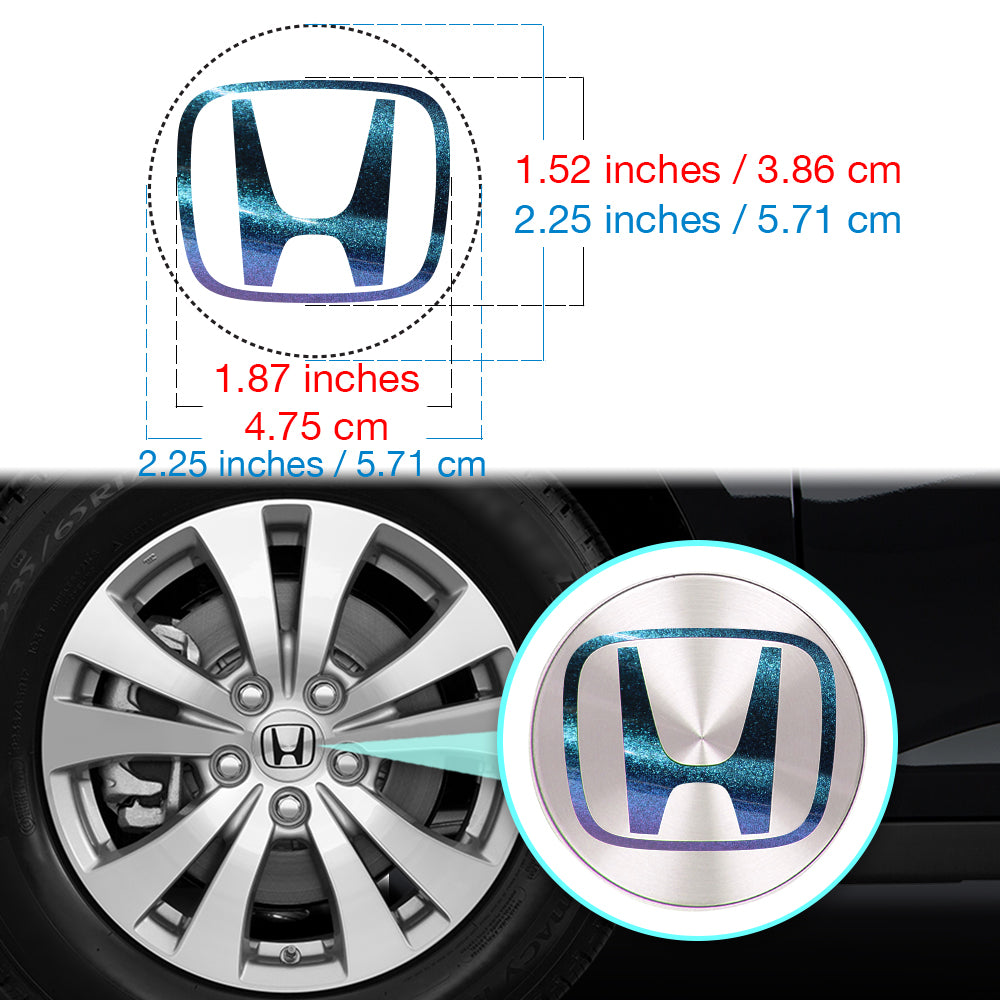 Honda Civic Accord CRV VTEC Si Jant Kapağı için IPG Dekoratif Koruyucu İç Logo Amblem Sticker Etiket Aksesuar Vinil (Jant kapağı çapı:2.25" inç - 4 Set)