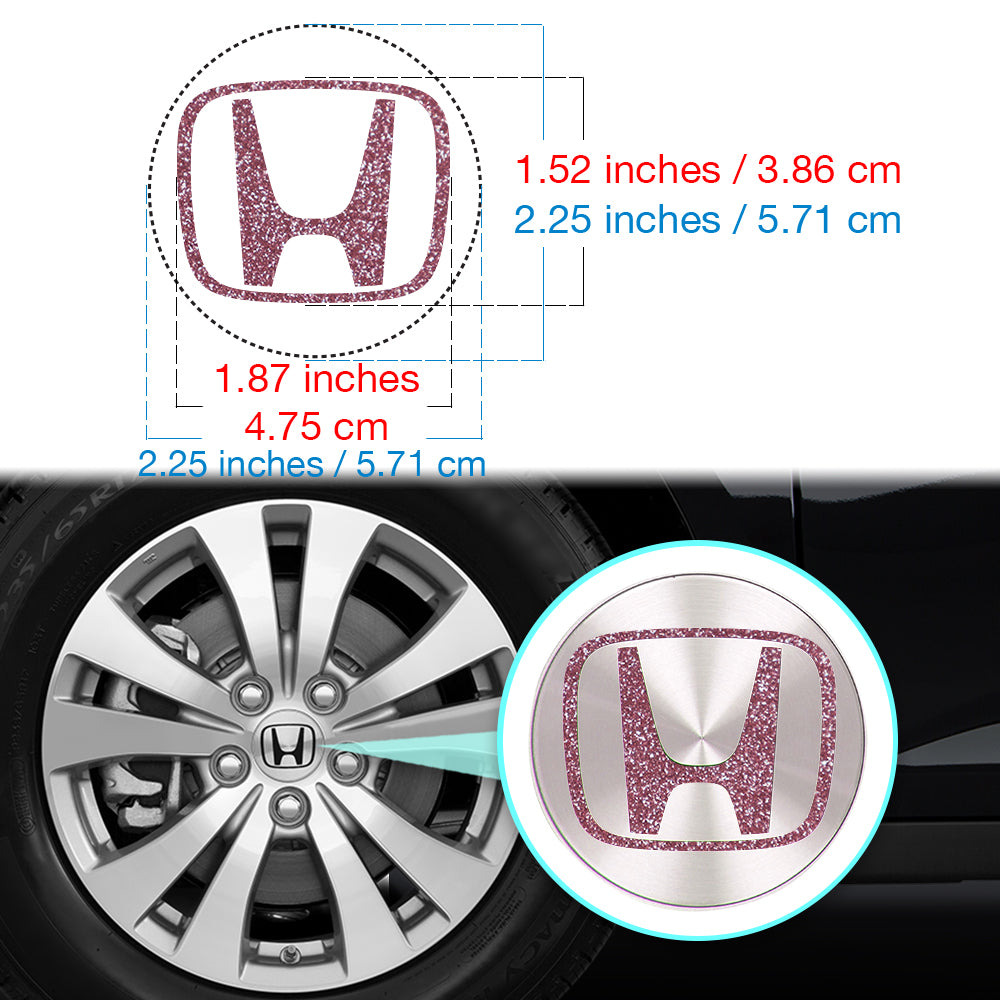 Honda Civic Accord CRV VTEC Si Jant Kapağı için IPG Dekoratif Koruyucu İç Logo Amblem Sticker Etiket Aksesuar Vinil (Jant kapağı çapı:2.25" inç - 4 Set)