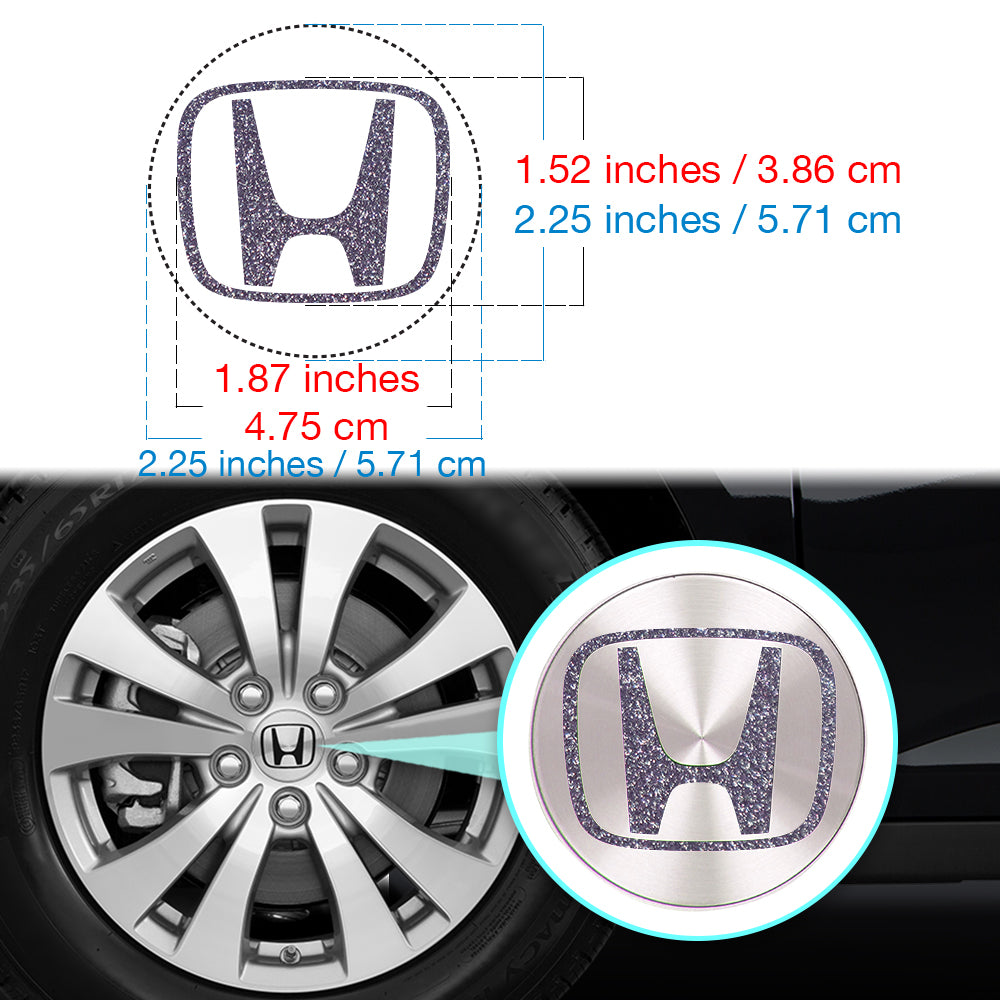 Honda Civic Accord CRV VTEC Si Jant Kapağı için IPG Dekoratif Koruyucu İç Logo Amblem Sticker Etiket Aksesuar Vinil (Jant kapağı çapı:2.25" inç - 4 Set)