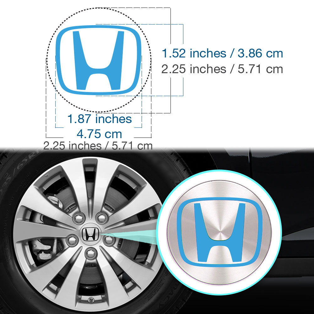 Honda Civic Accord CRV VTEC Si Jant Kapağı için IPG Dekoratif Koruyucu İç Logo Amblem Sticker Etiket Aksesuar Vinil (Jant kapağı çapı:2.25" inç - 4 Set)