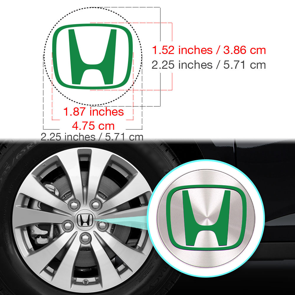 Honda Civic Accord CRV VTEC Si Jant Kapağı için IPG Dekoratif Koruyucu İç Logo Amblem Sticker Etiket Aksesuar Vinil (Jant kapağı çapı:2.25" inç - 4 Set)
