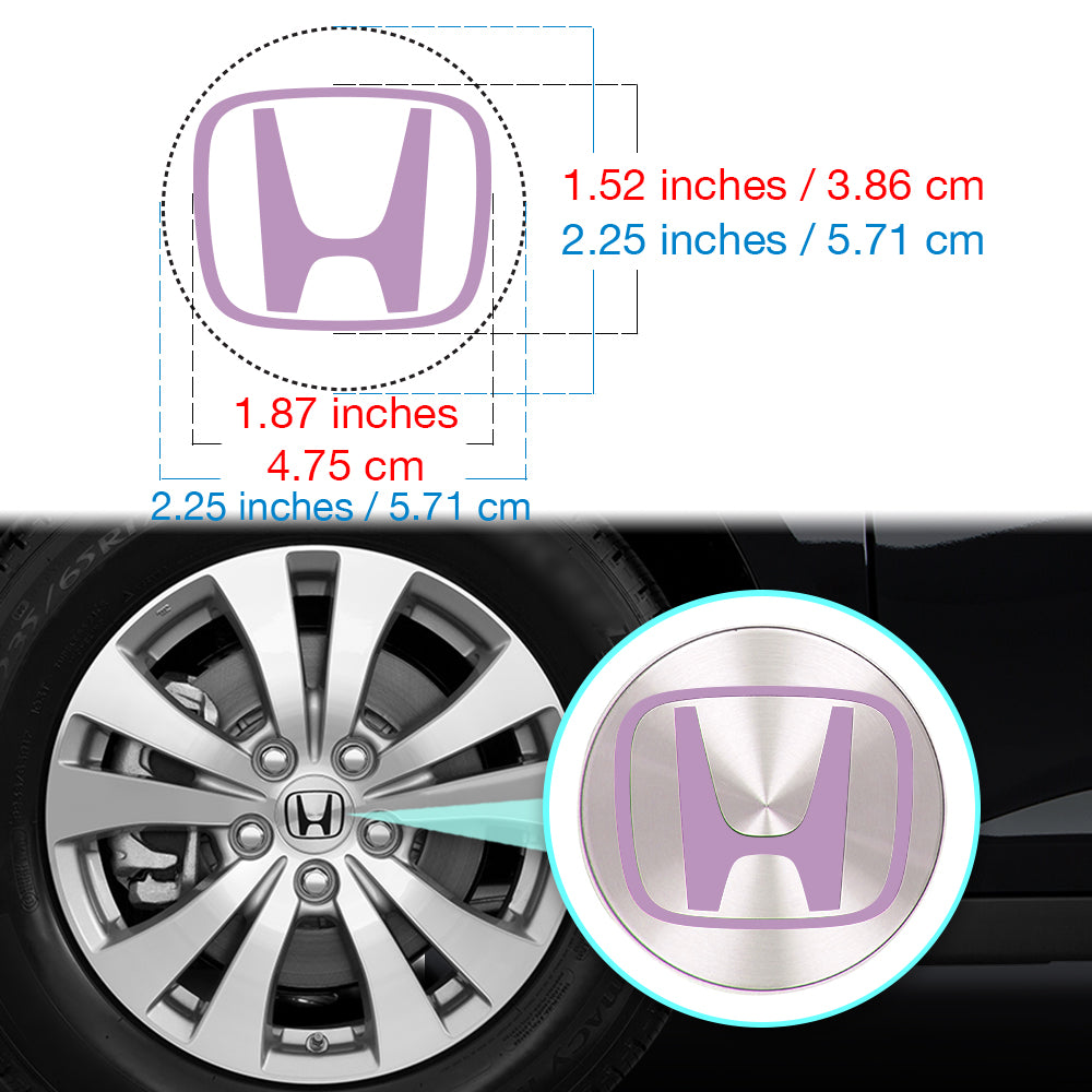 Honda Civic Accord CRV VTEC Si Jant Kapağı için IPG Dekoratif Koruyucu İç Logo Amblem Sticker Etiket Aksesuar Vinil (Jant kapağı çapı:2.25" inç - 4 Set)