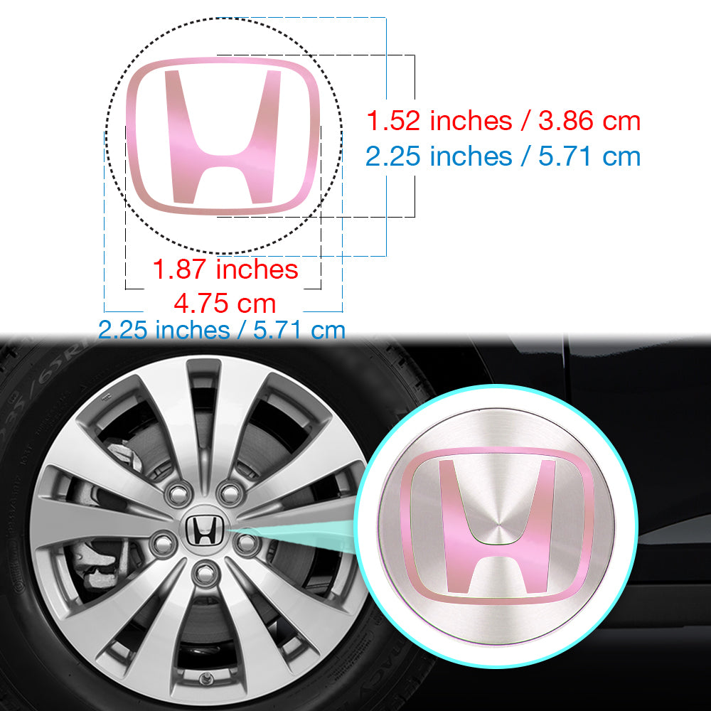 Honda Civic Accord CRV VTEC Si Jant Kapağı için IPG Dekoratif Koruyucu İç Logo Amblem Sticker Etiket Aksesuar Vinil (Jant kapağı çapı:2.25" inç - 4 Set)