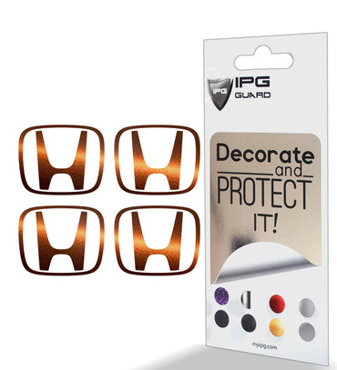 HONDA Civic Accord Civic Element CRV CRZ JDM Jant Kapağı için IPG Dekoratif Koruyucu Logo Amblem Sticker Etiket Aksesuar Vinil (Logo:2" inç / Jant kapağı çapı:2.25" inç - 4 Set) İç Etiket