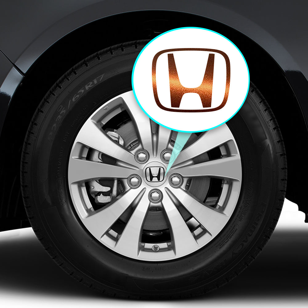 HONDA Civic Accord Civic Element CRV CRZ JDM Jant Kapağı için IPG Dekoratif Koruyucu Logo Amblem Sticker Etiket Aksesuar Vinil (Logo:2" inç / Jant kapağı çapı:2.25" inç - 4 Set) İç Etiket