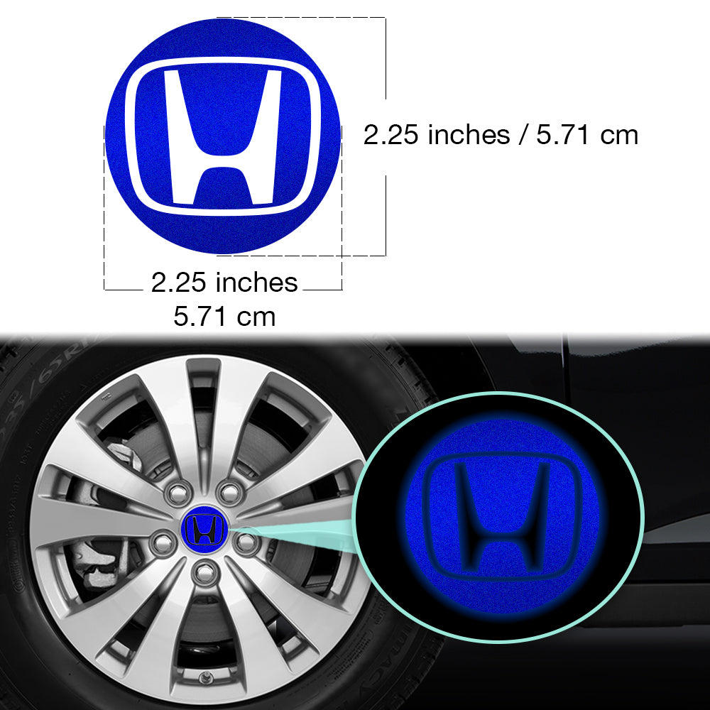 Honda Civic Accord CRV VTEC Si Jant Kapağı için IPG Dekoratif Koruyucu Logo Amblem Sticker Etiket Aksesuar Vinil (Jant kapağı çapı:2.25" inç - 4 Set) Dış Etiket (Reflektif Serisi)