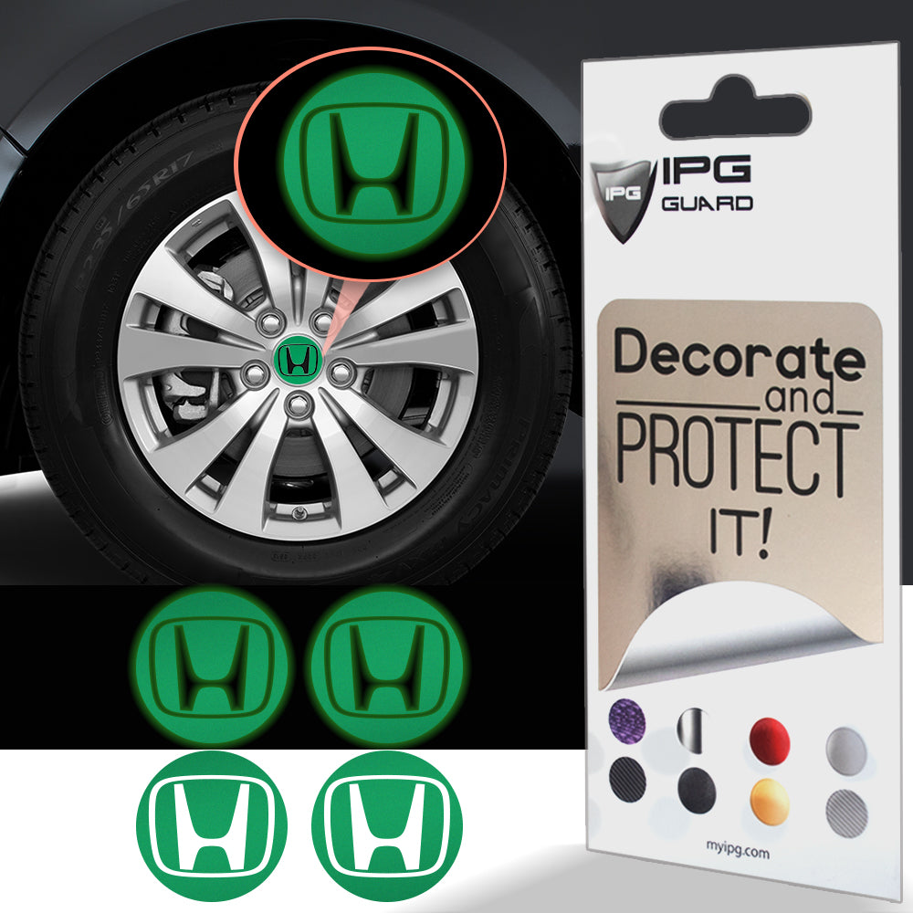 Honda Civic Accord CRV VTEC Si Jant Kapağı için IPG Dekoratif Koruyucu Logo Amblem Sticker Etiket Aksesuar Vinil (Jant kapağı çapı:2.25" inç - 4 Set) Dış Etiket (Reflektif Serisi)