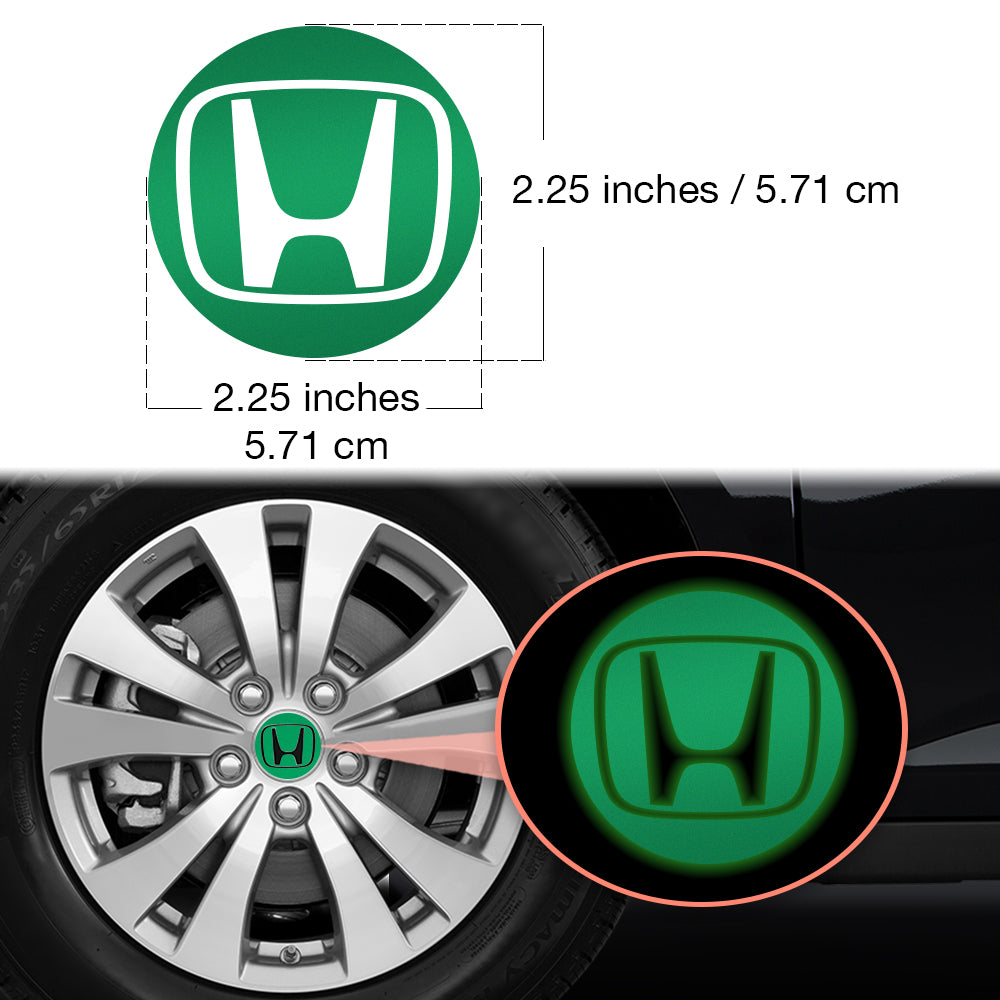 Honda Civic Accord CRV VTEC Si Jant Kapağı için IPG Dekoratif Koruyucu Logo Amblem Sticker Etiket Aksesuar Vinil (Jant kapağı çapı:2.25" inç - 4 Set) Dış Etiket (Reflektif Serisi)
