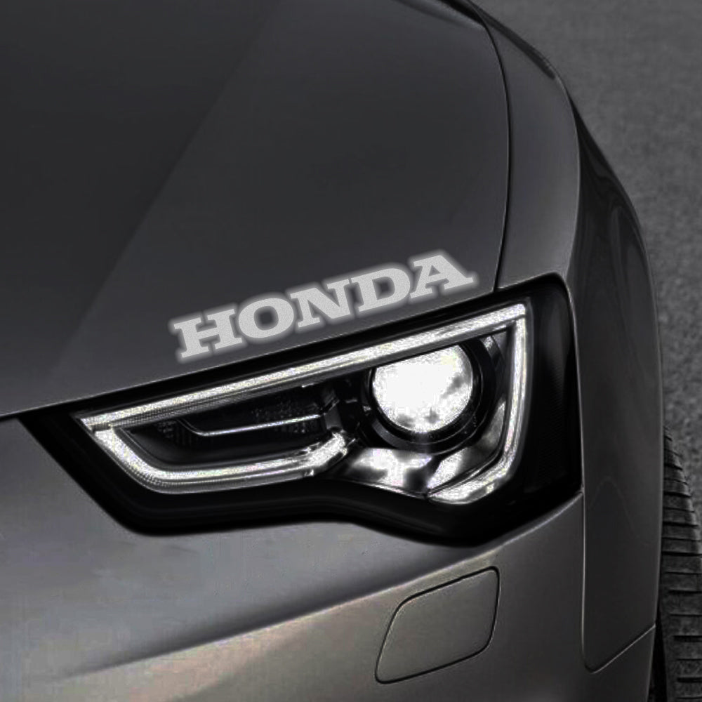 Honda Logo Yazısı 6 inç için IPG Dekoratif Koruyucu Amblem Sticker Etiket Aksesuar Vinil (2 Adet)(Reflektif Serisi)