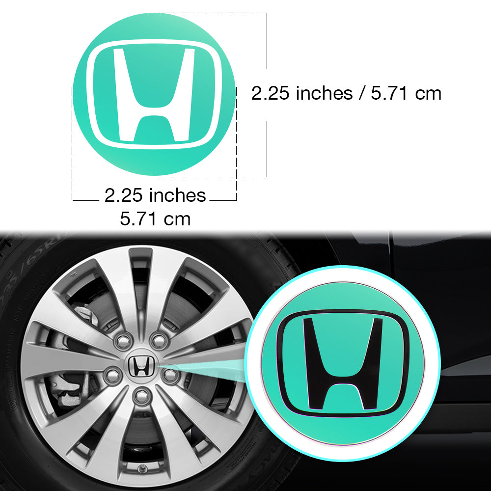 Honda Civic Accord CRV VTEC Si Jant Kapağı için IPG Dekoratif Koruyucu Dış Logo Amblem Sticker Etiket Aksesuar Vinil (Jant kapağı çapı:2.25" inç - 4 Set)