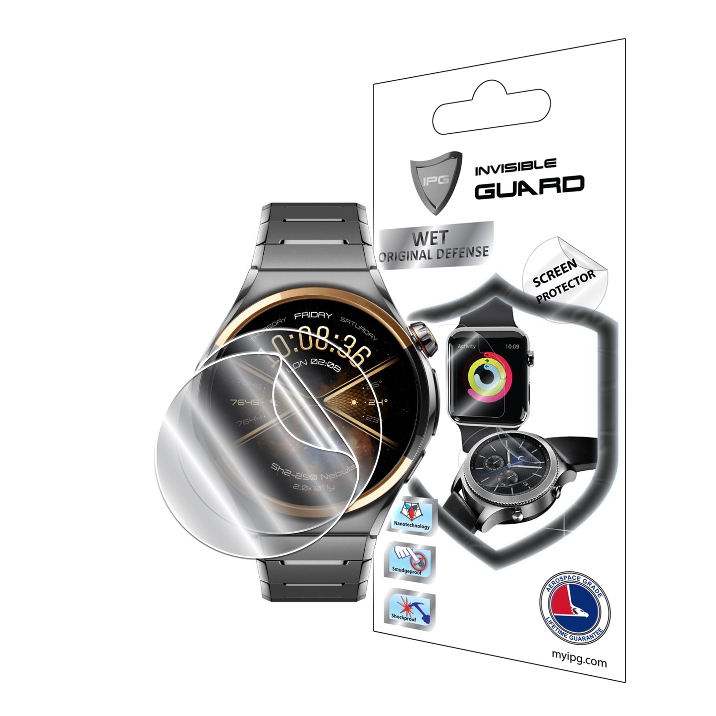 Huawei Watch 6 Pro 43mm-46mm için IPG Orijinal Ekran Koruyucu (2 Adet) (Hidrojel)