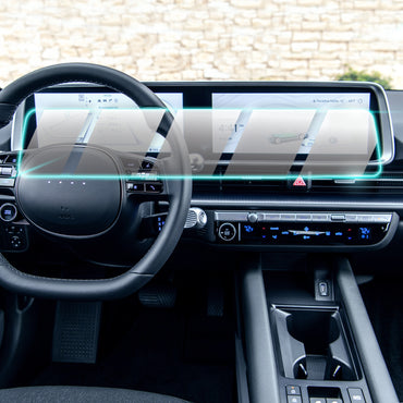 Hyundai Ioniq 6 2022-2025 12.3" İnç Navigasyon + 12.3" İnç Gösterge Paneli için 9H Nano IPG ProActive Ekran Koruyucu