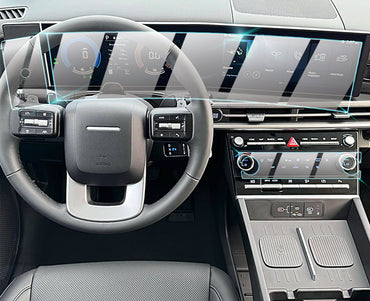 Hyundai Santa Fe 2023-2025 12.3" İnç Gösterge Paneli Navigasyon Klima Ekranı için 9H Nano IPG ProActive Ekran Koruyucu