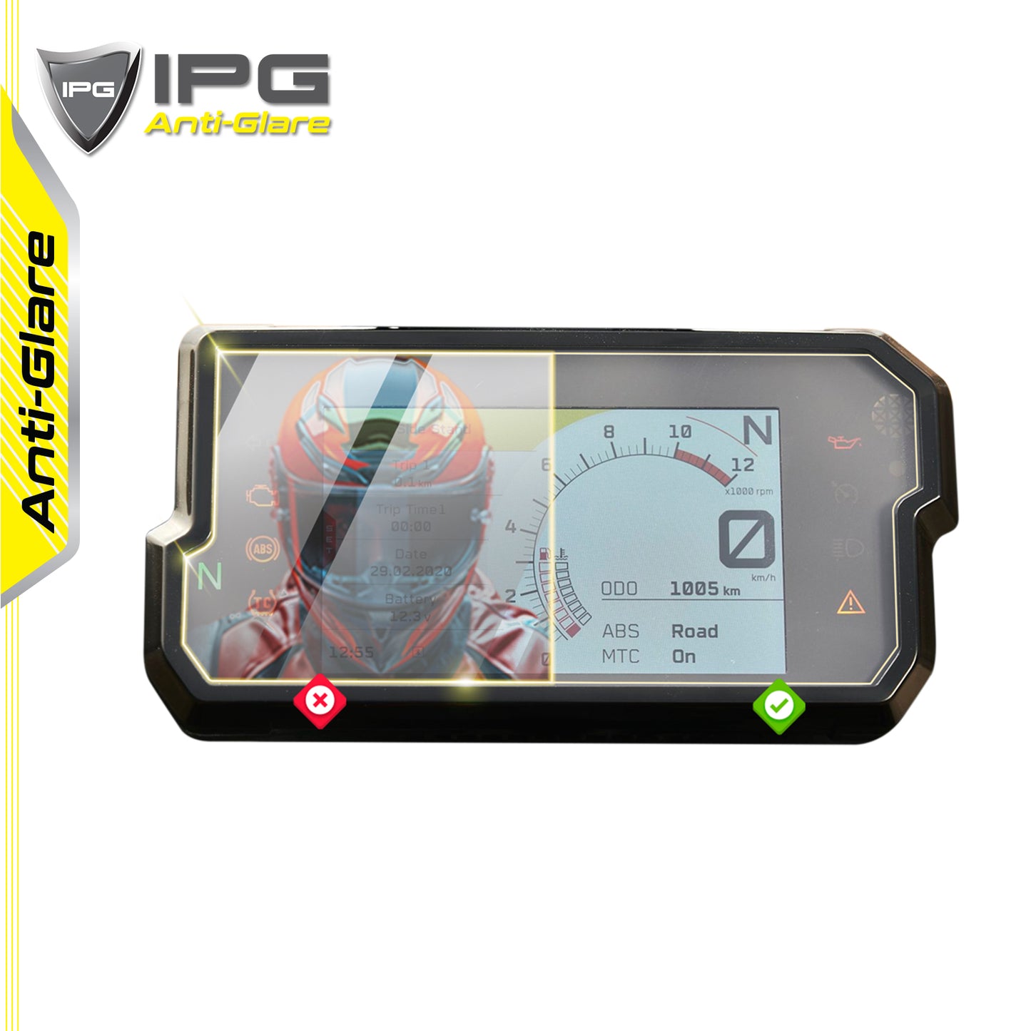 IPG Anti-Glare for KTM DUKE 390 790 890 125 Adventure 2017 - 2022 - Adventure R DUKE 390 2017 - 2021 RC 5" Inch Motorcycle Dashboard Cluster Speedometer Display ANTI-GLARE SCREEN Protector