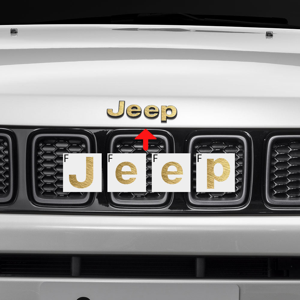 Jeep Compass MP 2017-2019 Ön ve Arka Amblem için IPG Dekoratif Koruyucu Logo Sticker Etiket Aksesuar Vinil