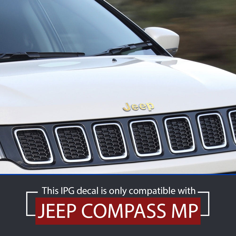 Jeep Compass MP 2017-2019 Ön ve Arka Amblem için IPG Dekoratif Koruyucu Logo Sticker Etiket Aksesuar Vinil