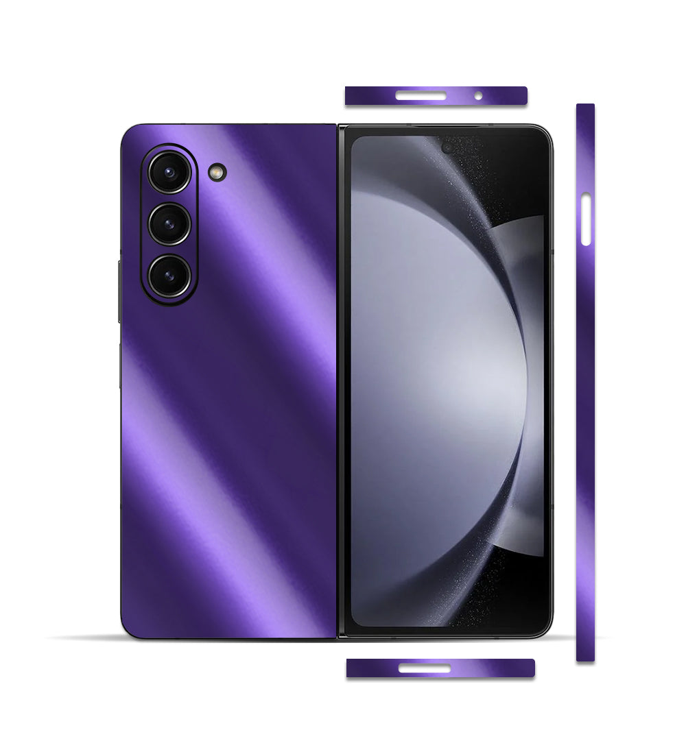Samsung Galaxy Z Fold 5 için IPG Dekoratif Karbon Fiber Vinil Ön, Arka ve Yanlar Tam Koruma