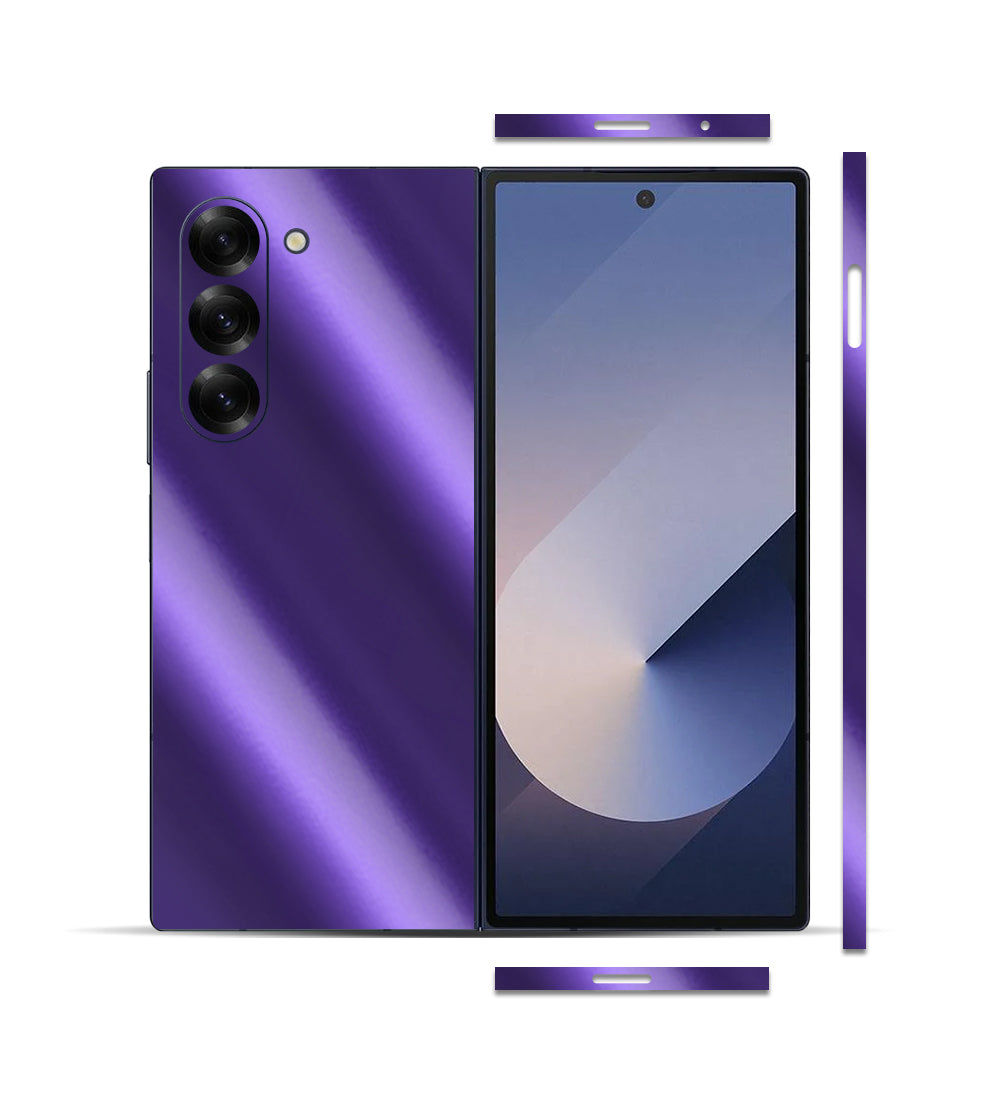 Samsung Galaxy Z Fold 6 için IPG Dekoratif Karbon Fiber Vinil Ön, Arka ve Yanlar Tam Koruma