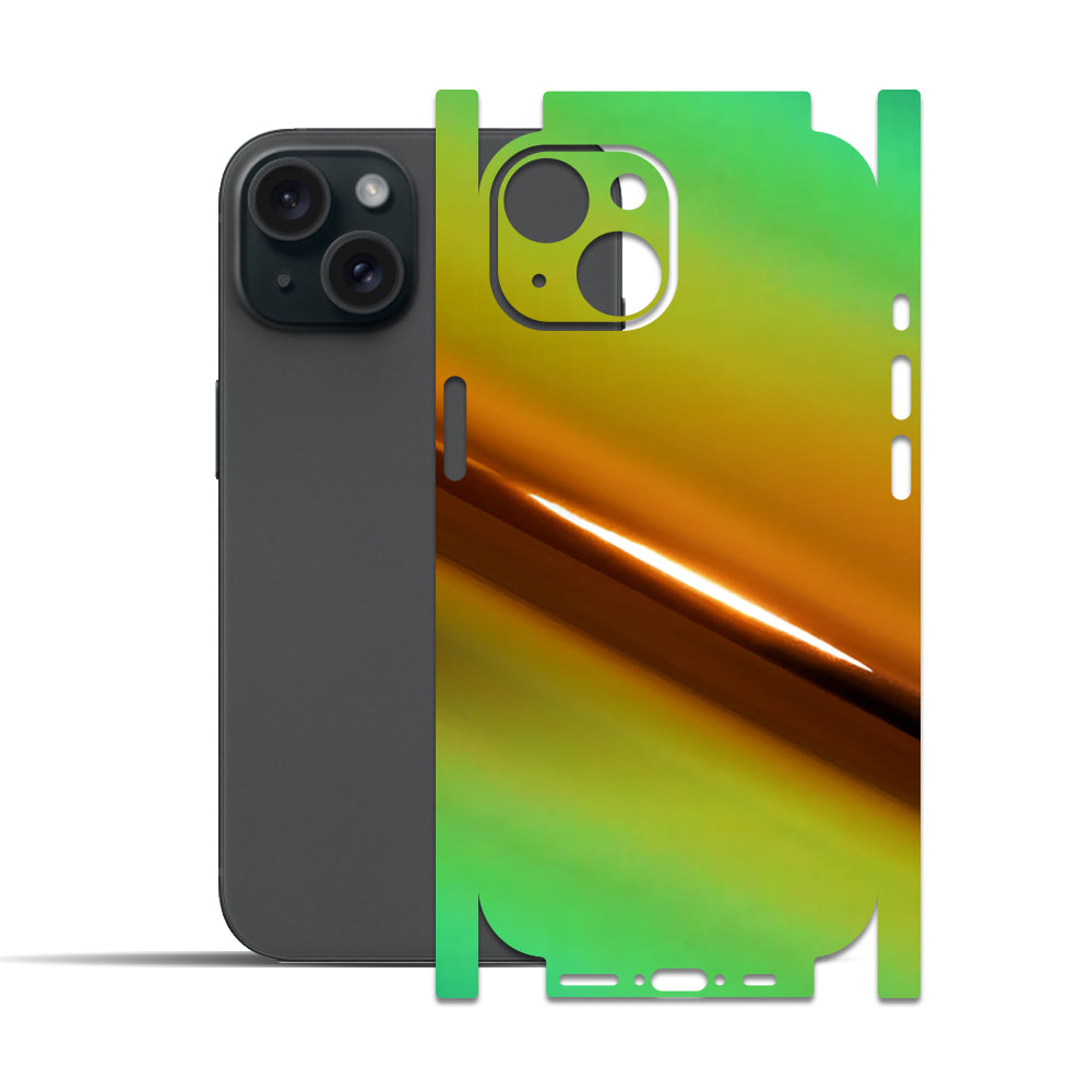 Apple iPhone 15 - 15 Plus için IPG Dekoratif Karbon Fiber Vinil Ön, Arka ve Yanlar Tam Koruma