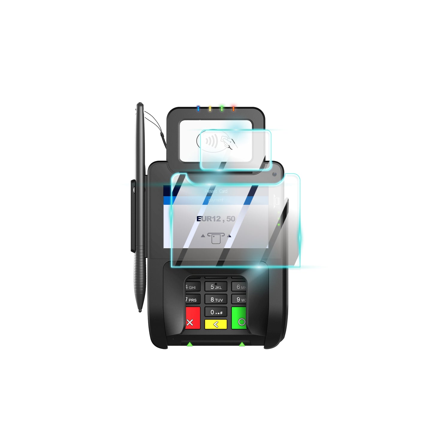 PAX Q30 Linux Smart POS Terminal Dokunmatik Ekranı için IPG ProActive Ekran Koruyucu
