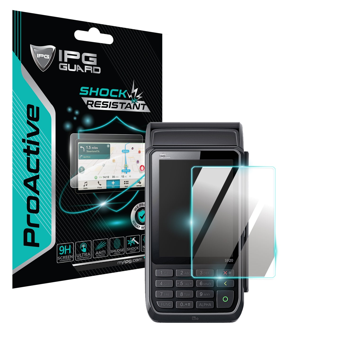 PAX S920 Linux Smart POS Terminal Dokunmatik Ekranı için IPG ProActive Ekran Koruyucu