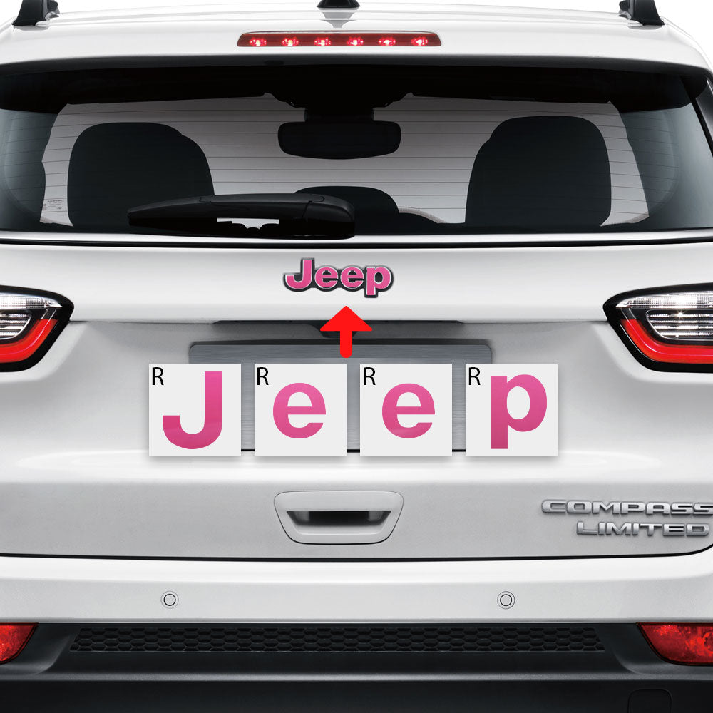 Jeep Compass MP 2017-2019 Ön ve Arka Amblem için IPG Dekoratif Koruyucu Logo Sticker Etiket Aksesuar Vinil