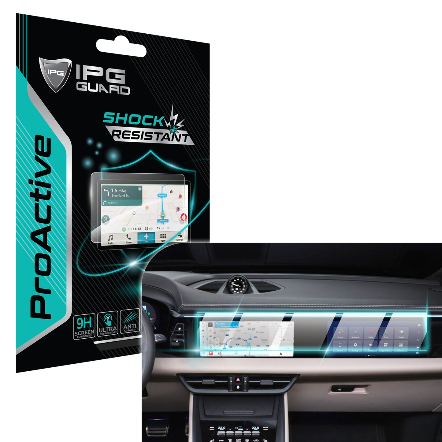 IPG ProActive for Porsche 2024-2025 Macan 10.9" Inch Infotainment + 10.9" Passanger SCREEN Protector