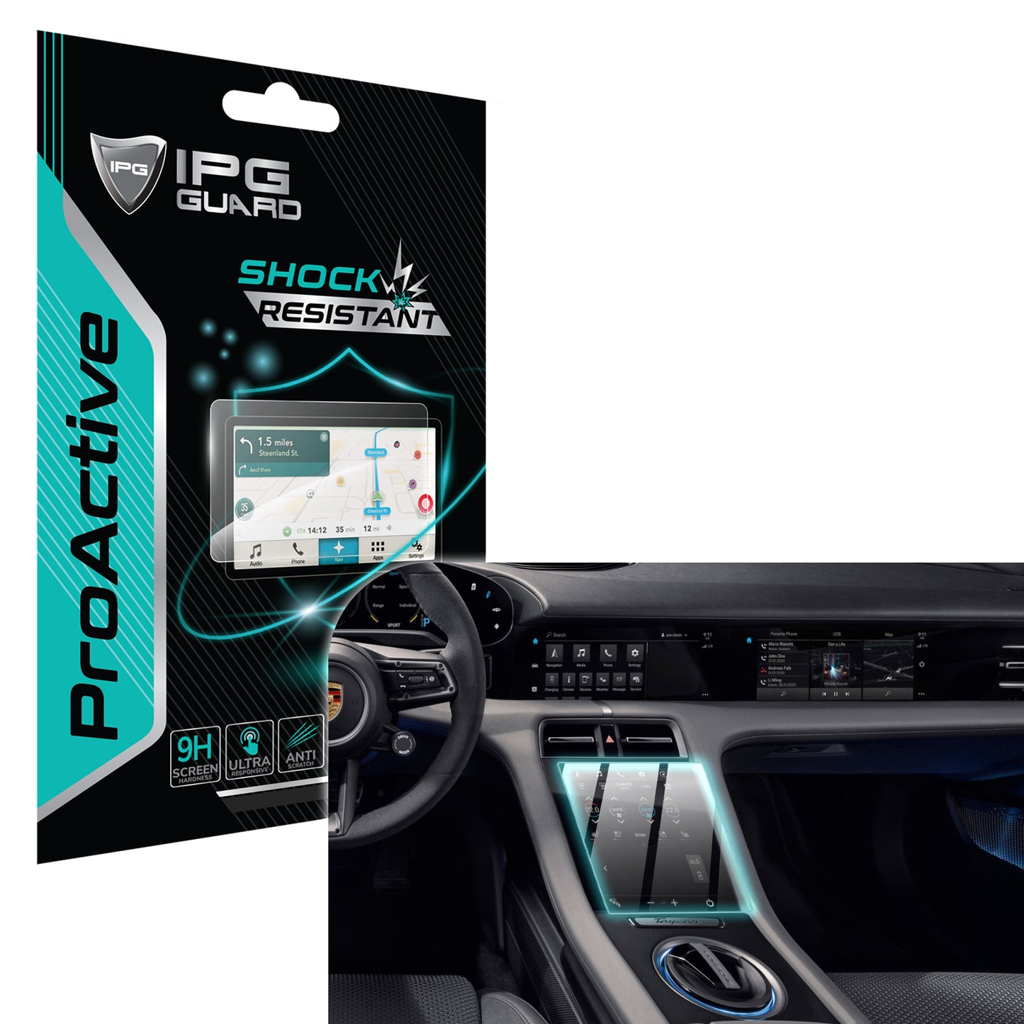 IPG ProActive for Porsche 2020-2025 Taycan Center Console Display SCREEN Protector