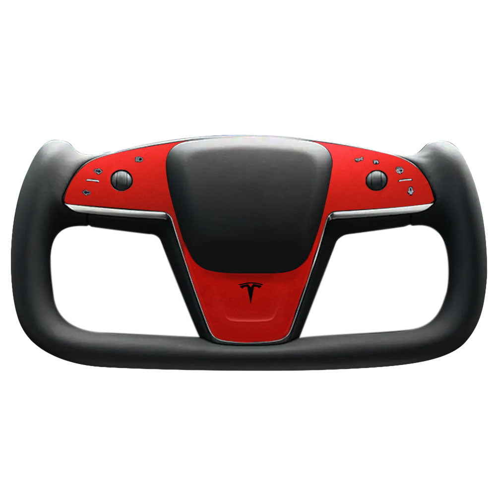 IPG Decorative for Tesla Model S - Model X 2024 Steering Wheel Wrap Decals Stickers with Logo Protector