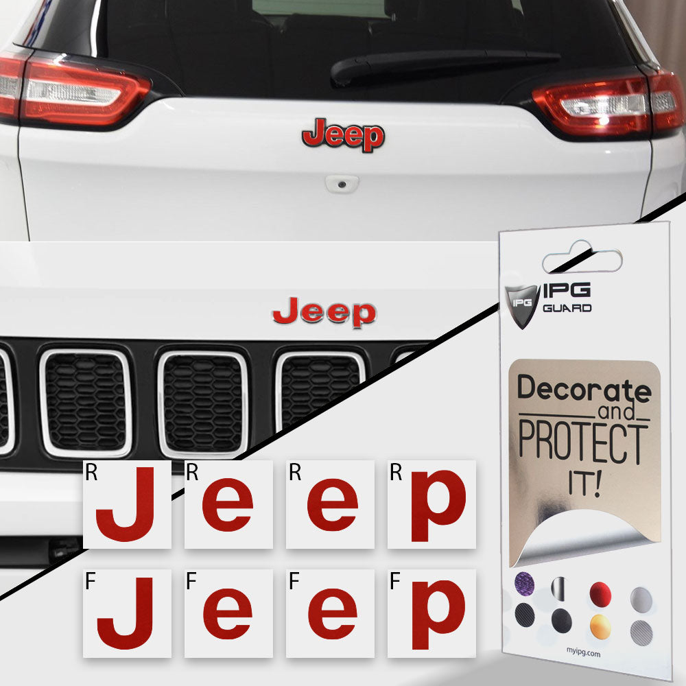 Jeep Compass MP 2017-2019 Ön ve Arka Amblem için IPG Dekoratif Koruyucu Logo Sticker Etiket Aksesuar Vinil