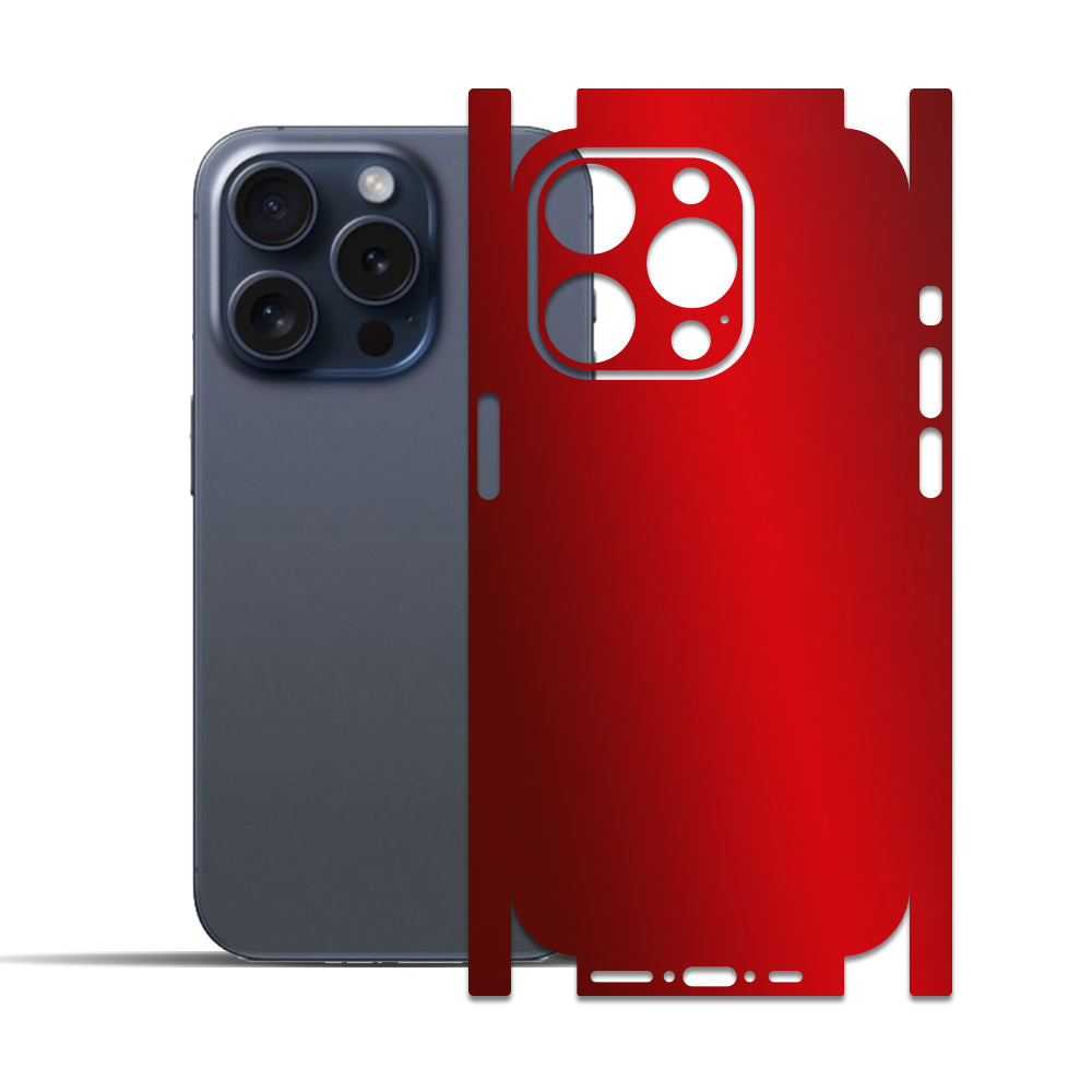 Apple iPhone 15 Pro - 15 Pro Max için IPG Dekoratif Karbon Fiber Vinil Ön, Arka ve Yanlar Tam Koruma