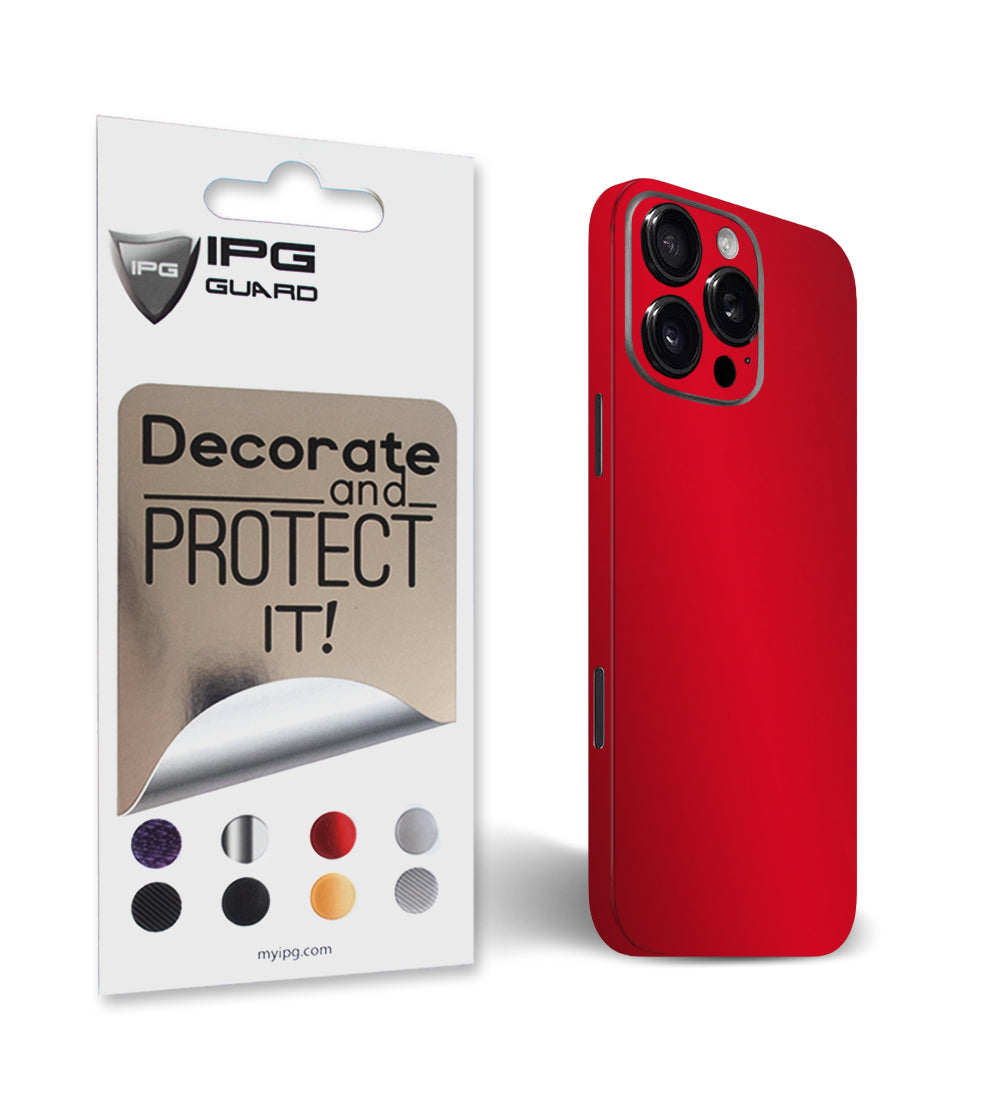 Apple iPhone 16 Pro Max için IPG Dekoratif Karbon Fiber Vinil Ön, Arka ve Yanlar Tam Koruma