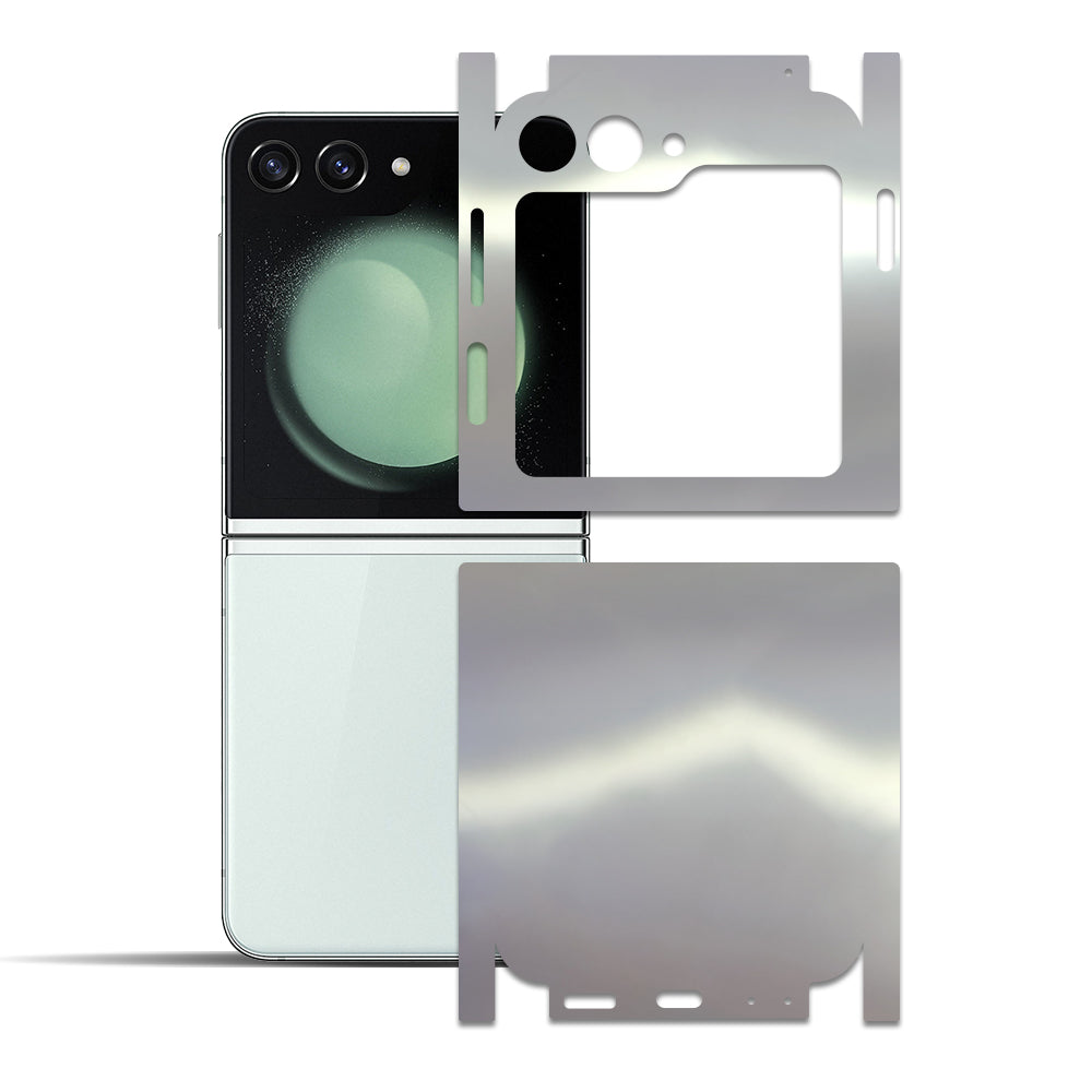 Samsung Galaxy Z Flip 5 için IPG Dekoratif Karbon Fiber Vinil Ön, Arka ve Yanlar Tam Koruma