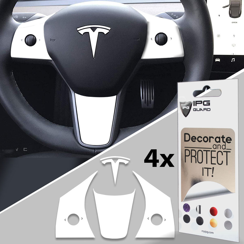 Tesla Model 3 2024 direksiyon için IPG Dekoratif Koruyucu Amblem Sticker Etiket Aksesuar Vinil