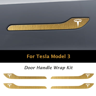 Tesla Model 3 / Model Y Kapı Kolu için IPG Dekoratif Koruyucu Logo Amblem Sticker Etiket Aksesuar Vinil (4 Set)
