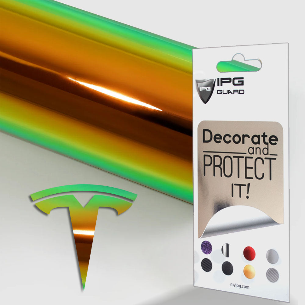 Tesla Model Y için IPG Dekoratif Koruyucu Amblem Sticker Etiket Aksesuar Vinil (8 Logo Set)