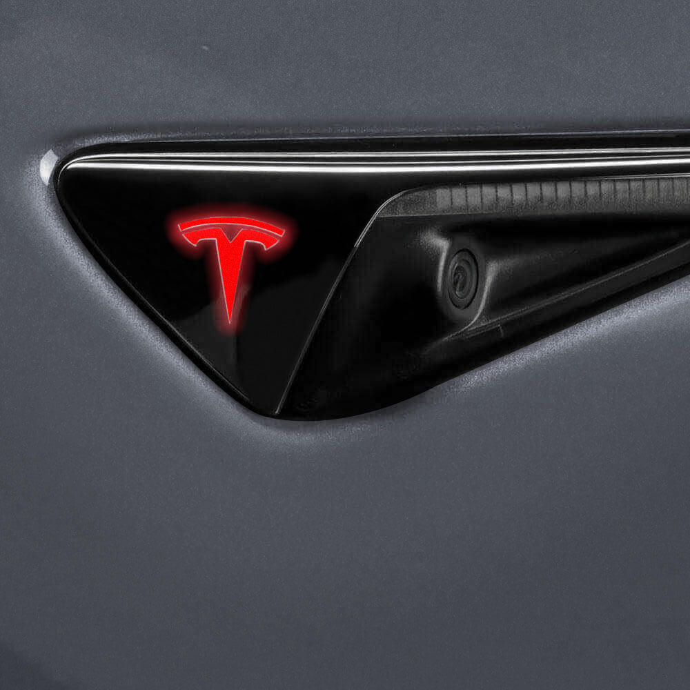 Tesla Model 3 için IPG Dekoratif Koruyucu Logo Amblem Sticker Etiket Aksesuar Vinil (9 Logo Set)(Reflektif Serisi)